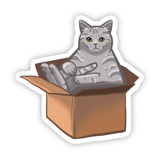 Big Moods - Cat In A Box Sticker - Dear John