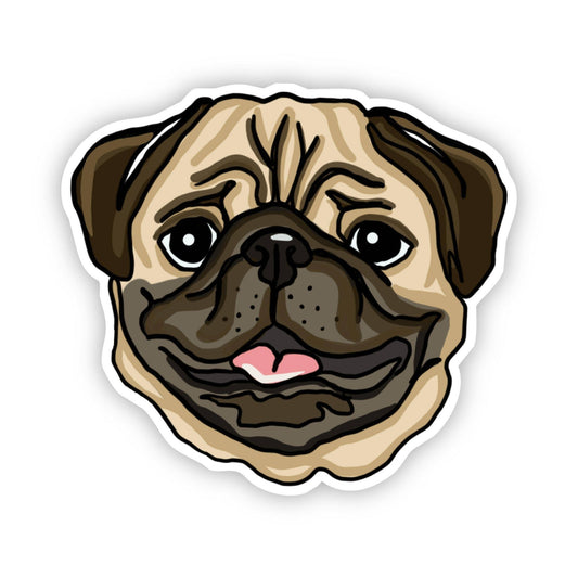 Big Moods - Pug Dog Sticker - Dear John