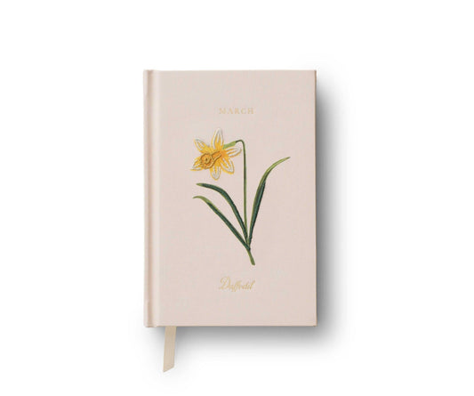 Birth Month Mini Embroidered Journal - March - Dear John