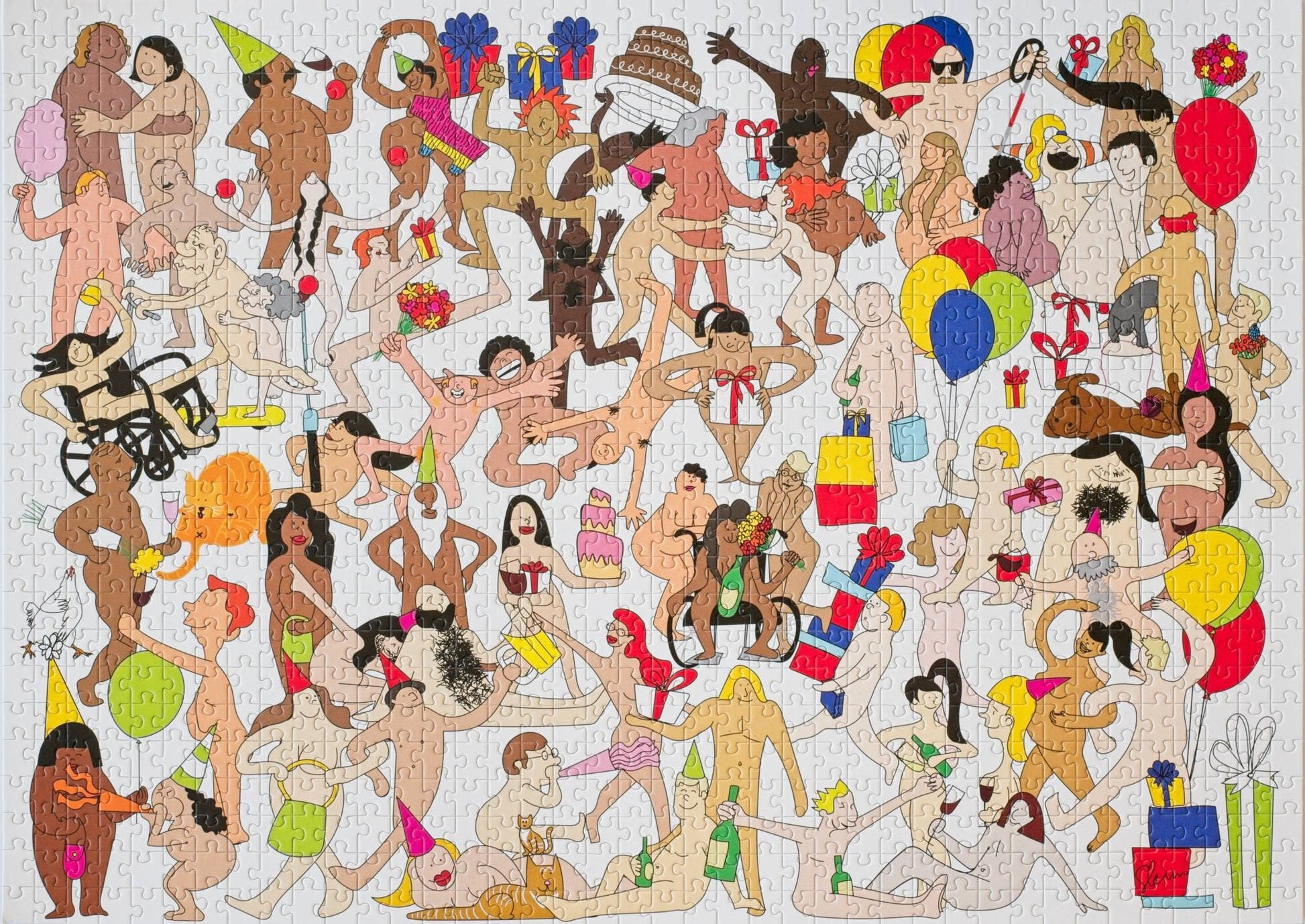 Birthday Suits by Songa Kim - 1000 Piece Jigsaw Puzzle - Dear John