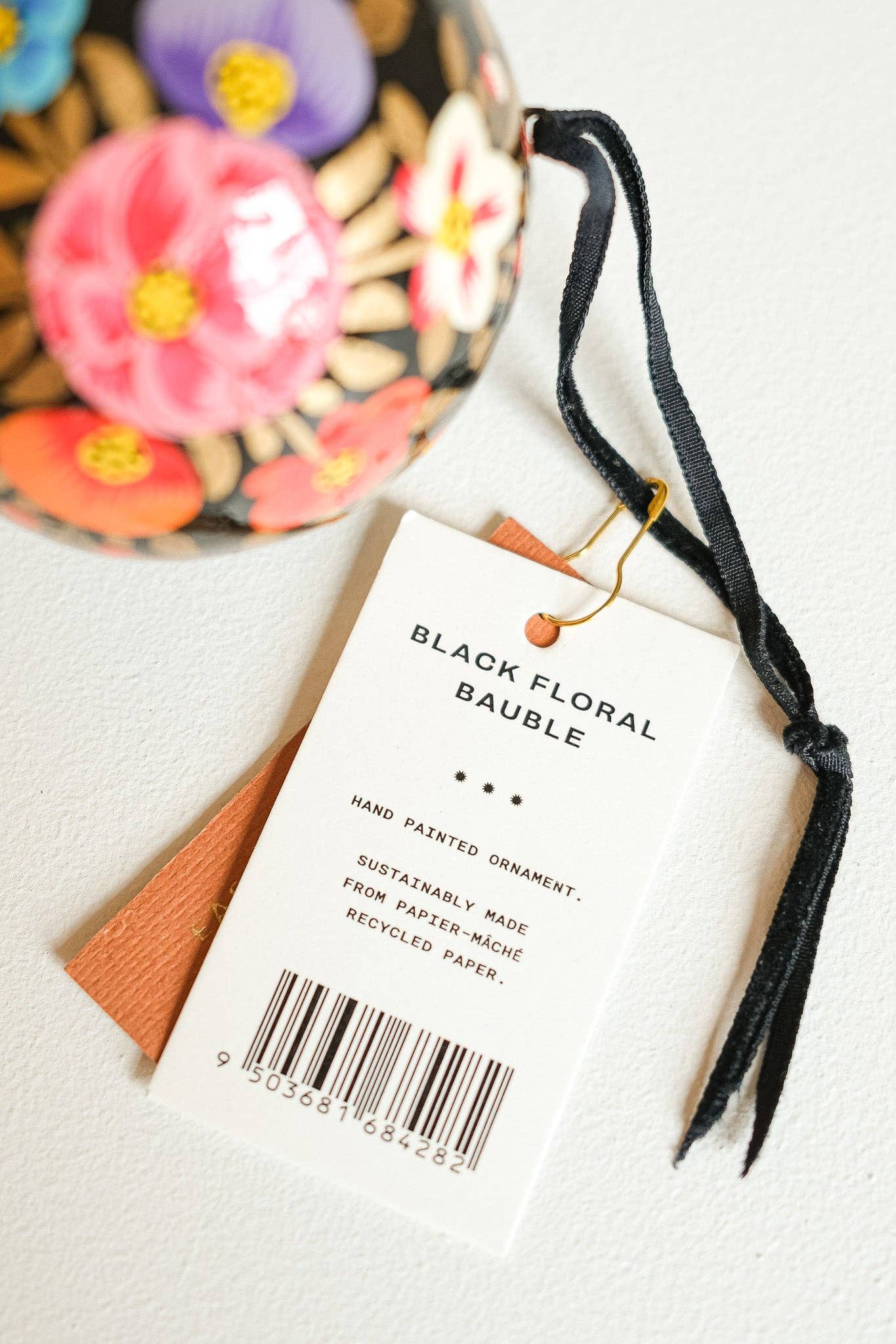 Black Floral Bauble - Dear John