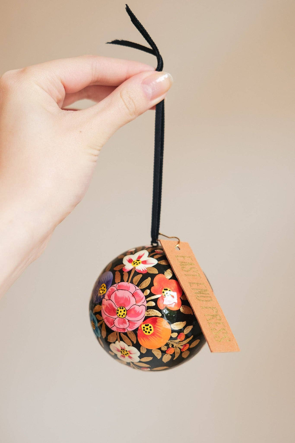 Black Floral Bauble - Dear John