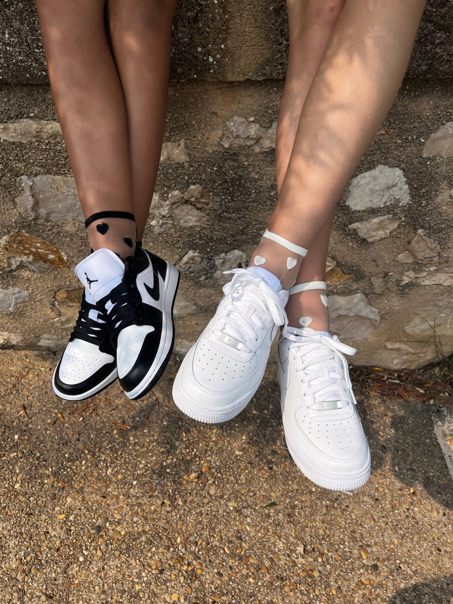 Black heart socks - LAURE ankle socks - Dear John