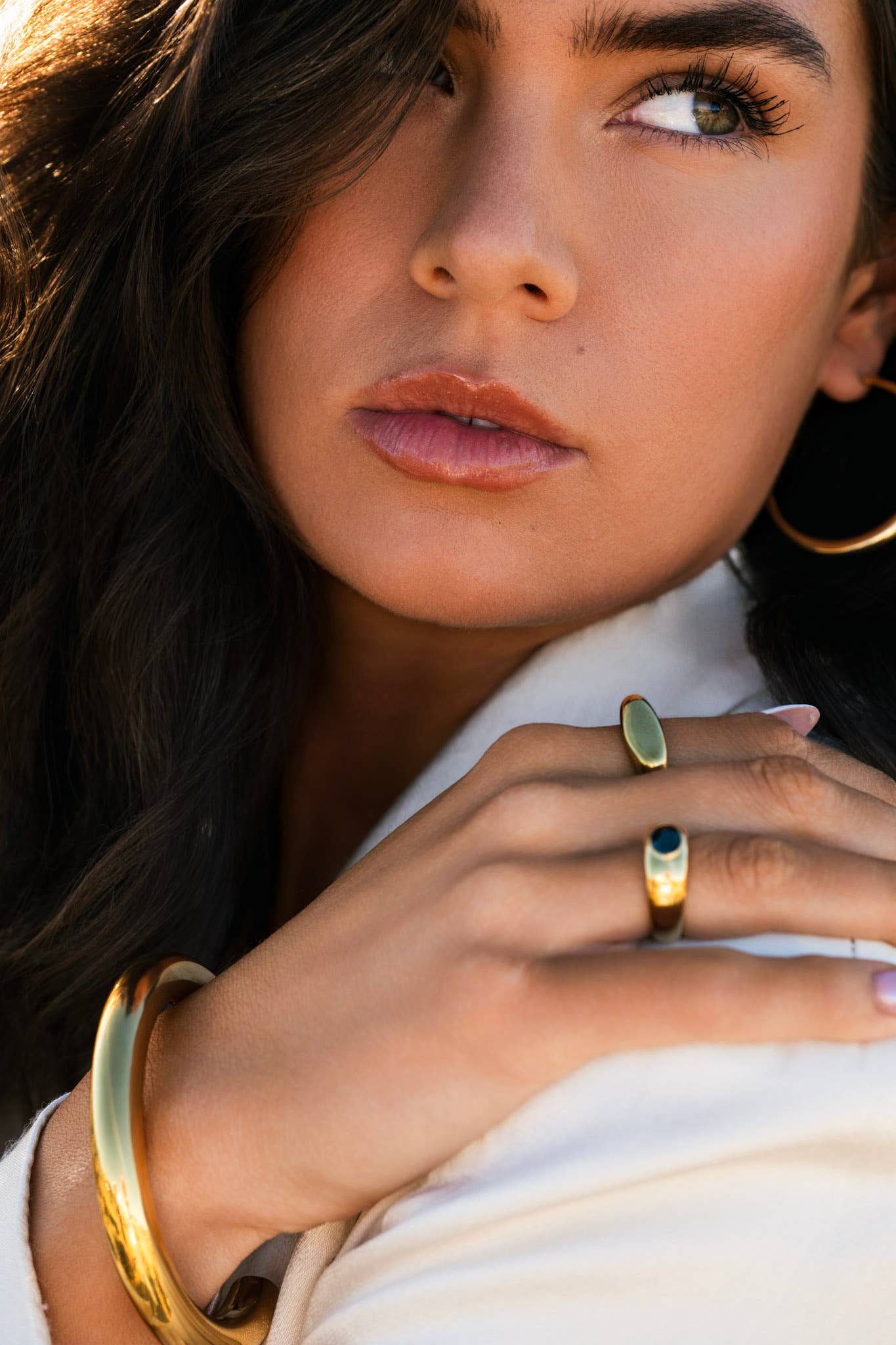 Boem Collection - Capistrano Ring | Gold Black Stone Chunky Statement Ring - Dear John