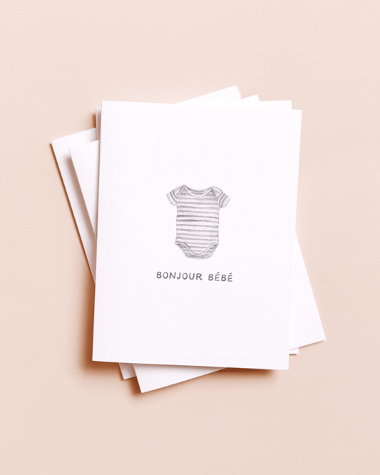 Bonjour Bébé — French New Baby Card - Dear John