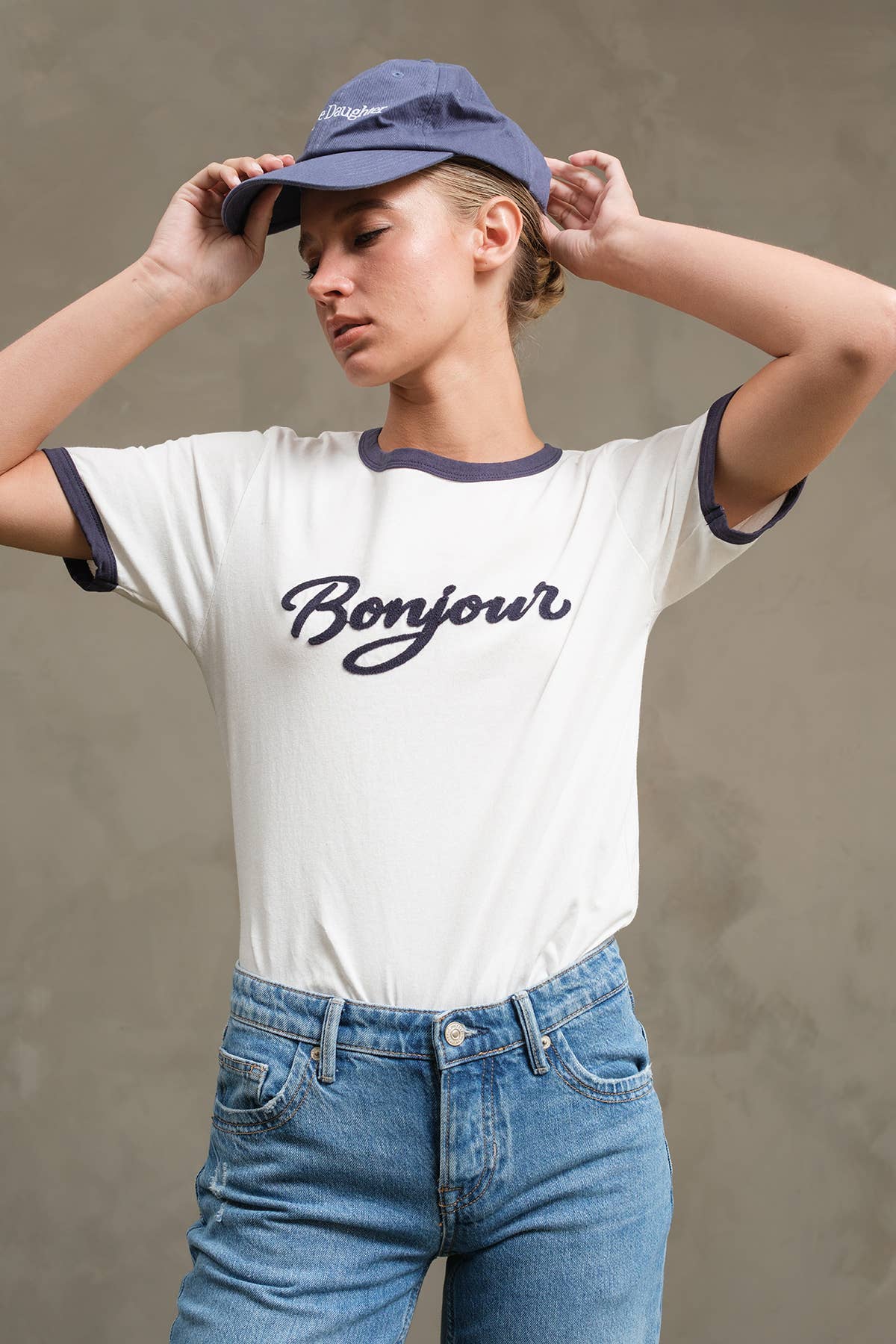 Bonjour Contrast Ringer Tee - Dear John