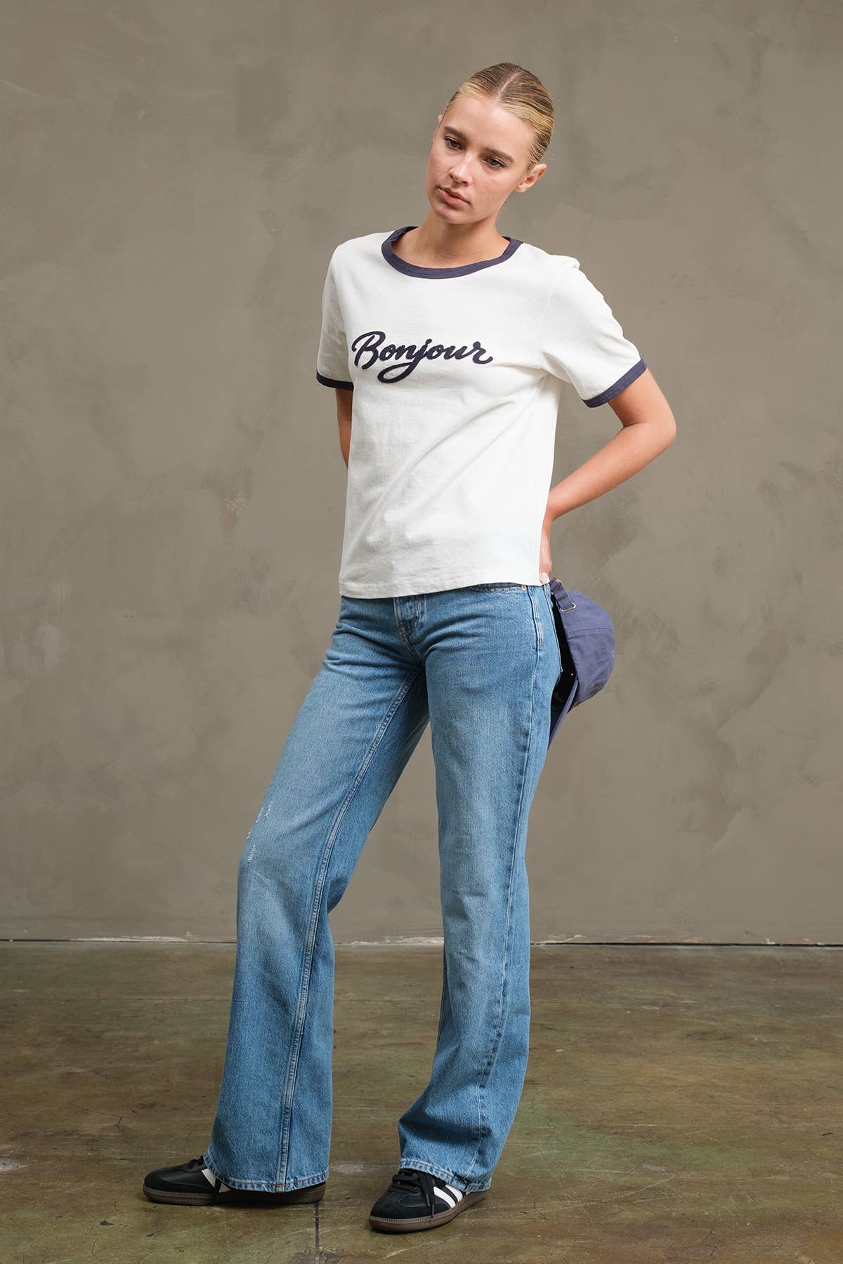 Bonjour Contrast Ringer Tee - Dear John
