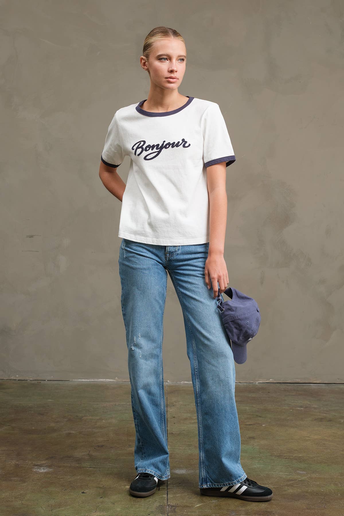 Bonjour Contrast Ringer Tee - Dear John