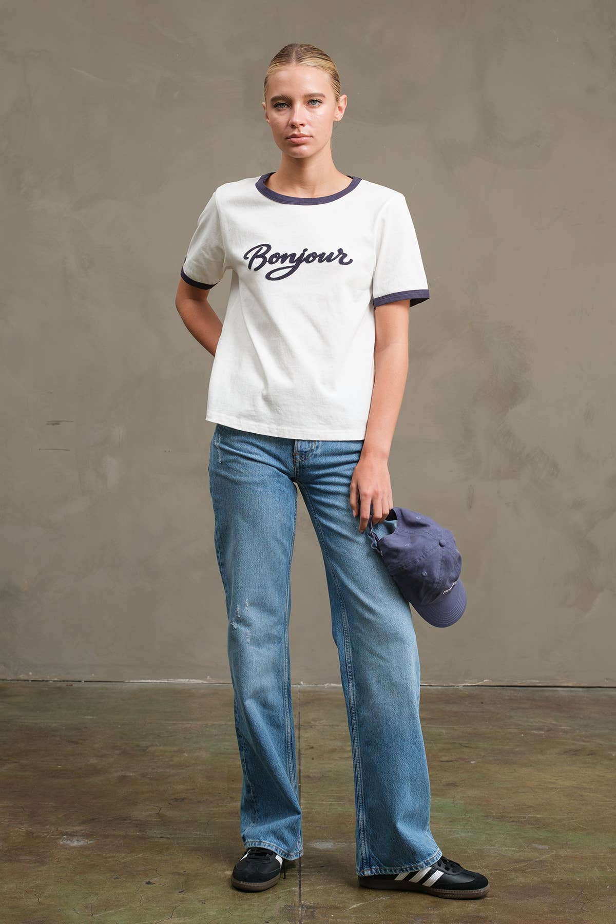 Bonjour Contrast Ringer Tee - Dear John