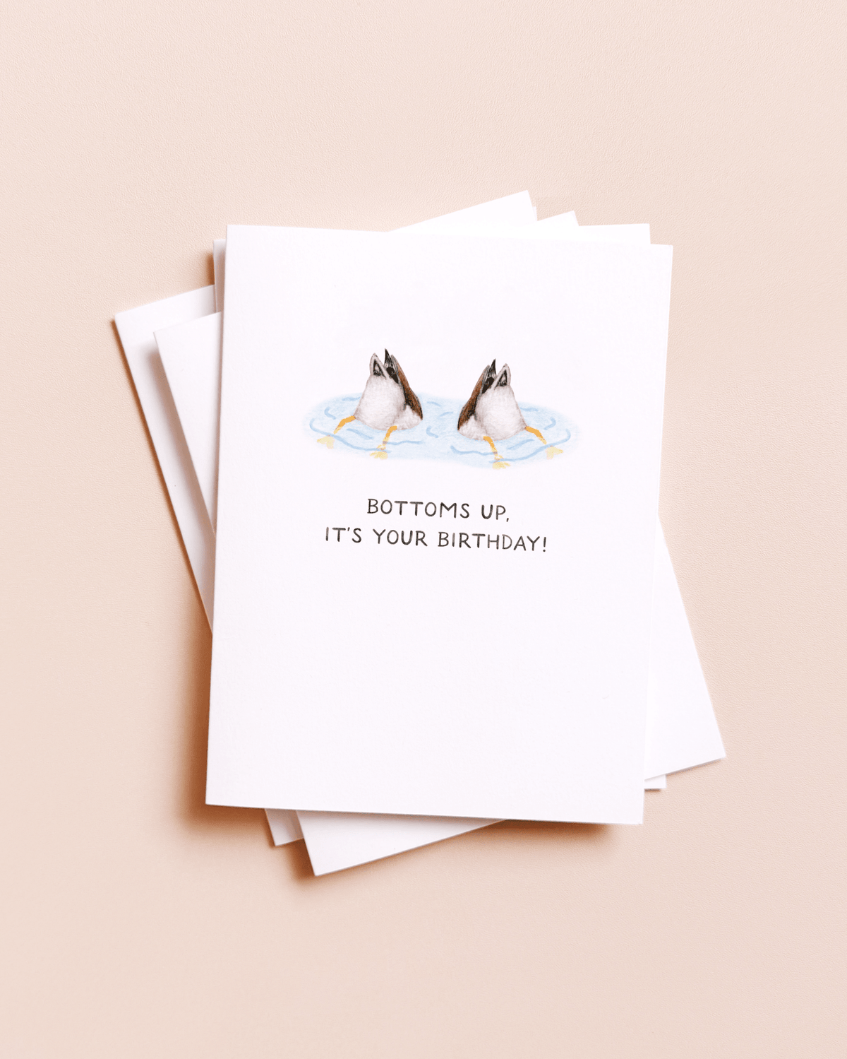 Bottoms Up Ducks — Funny Animal Lovers Birthday Card - Dear John