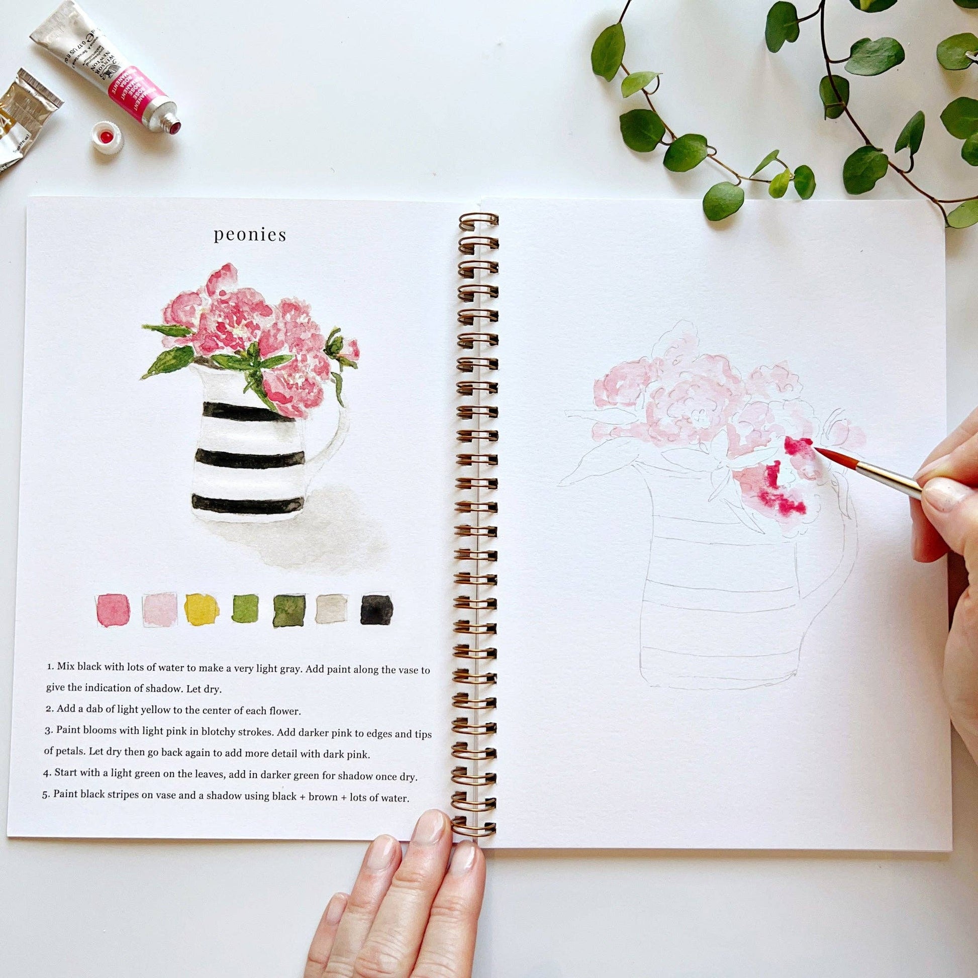 Bouquets watercolor workbook - Dear John