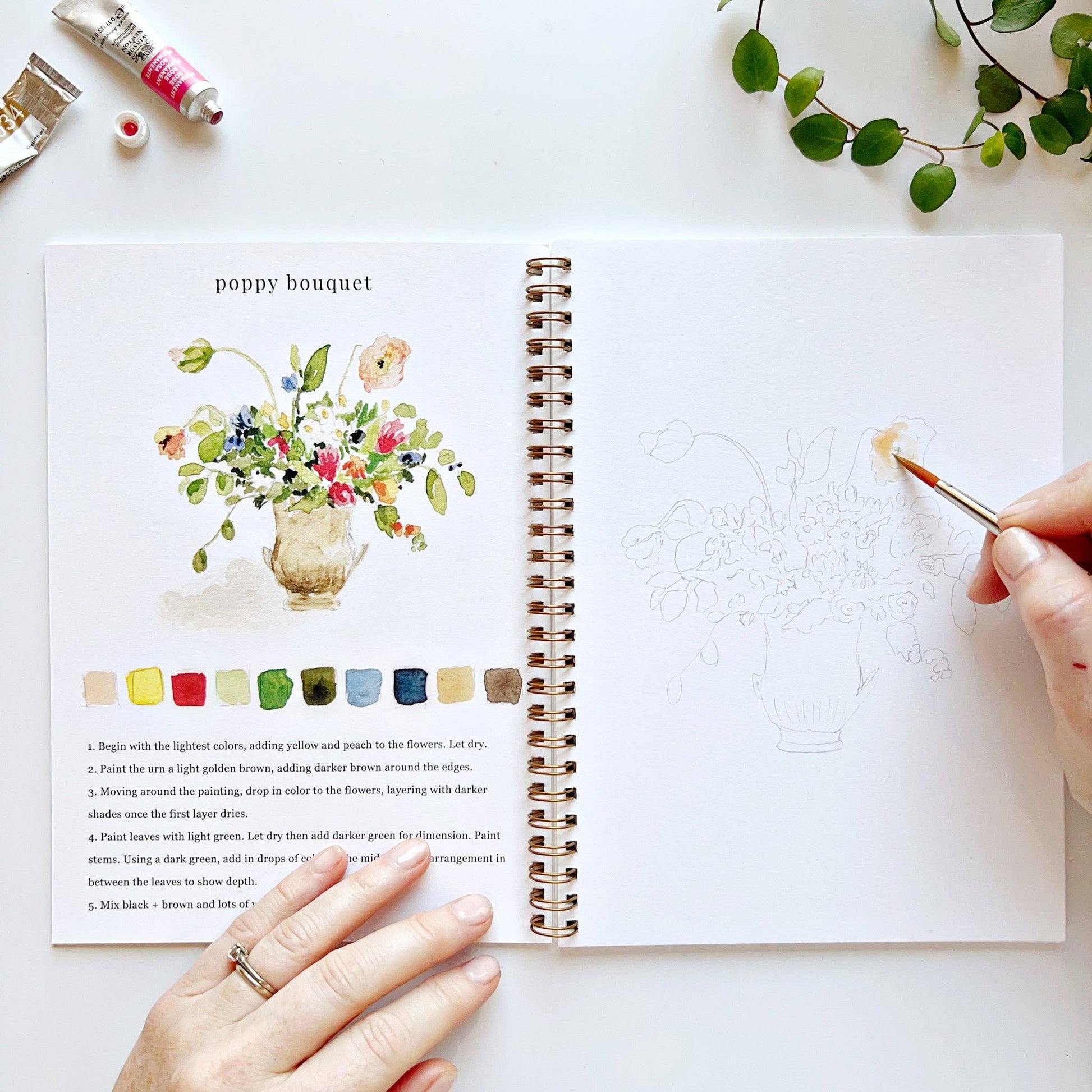 Bouquets watercolor workbook - Dear John