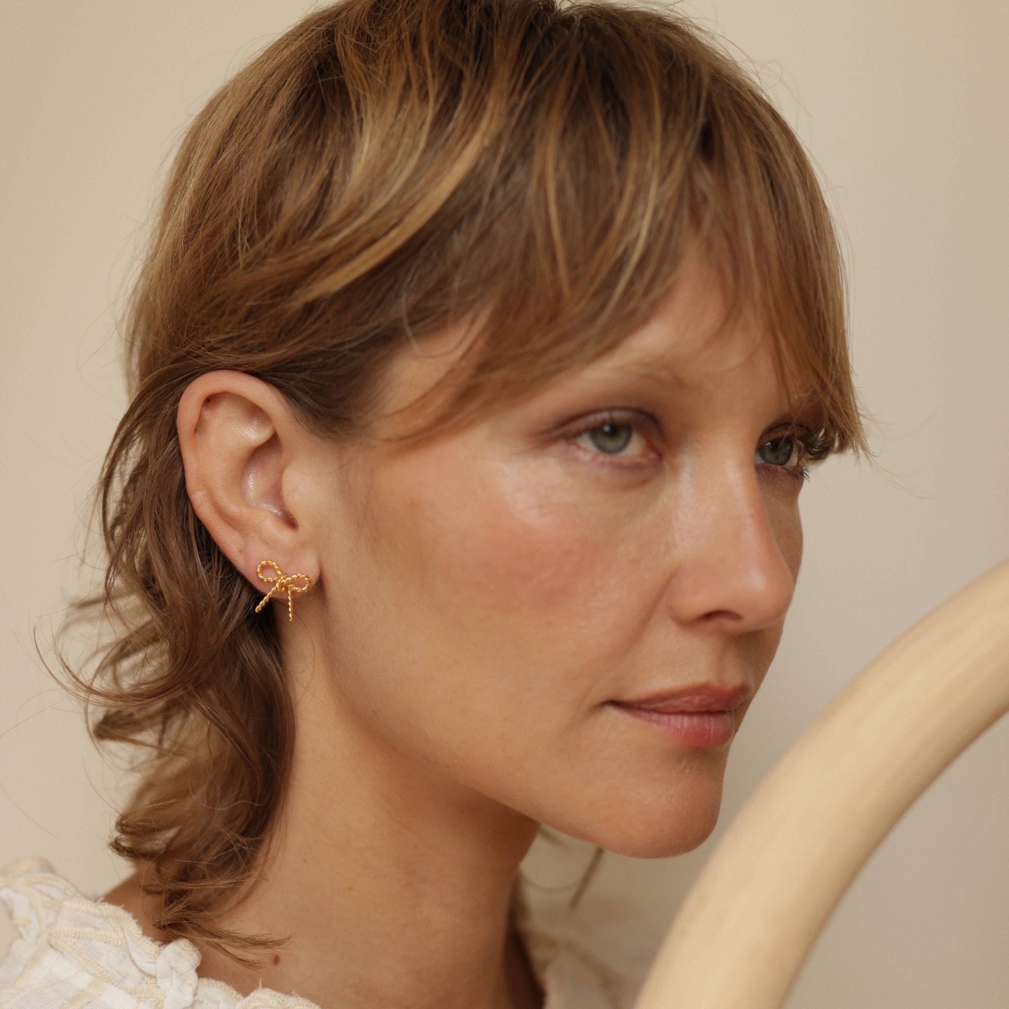 Bow Stud Earrings — 14k Gold Plated - Dear John