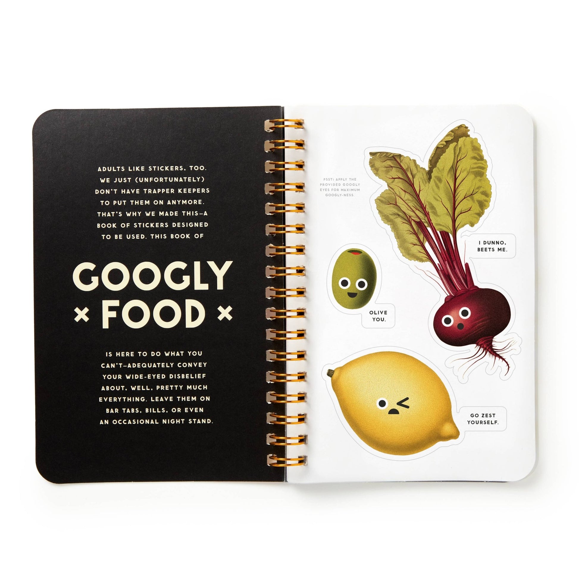 Brass Monkey Googly Food Sticker Book - Dear John