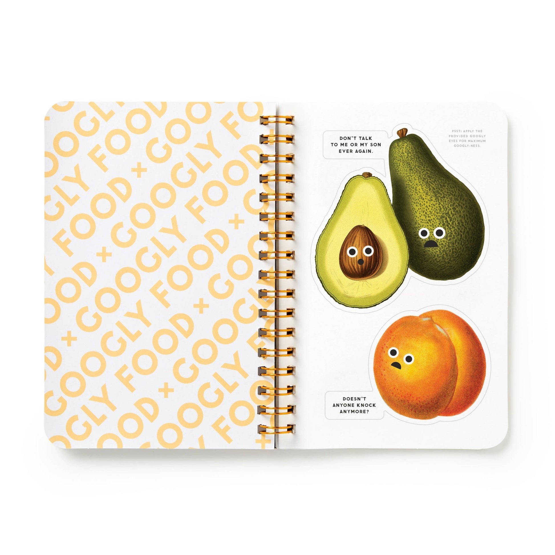 Brass Monkey Googly Food Sticker Book - Dear John