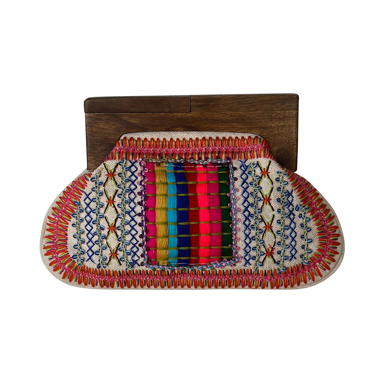 Bright Stripe Patterned Clutch - Dear John