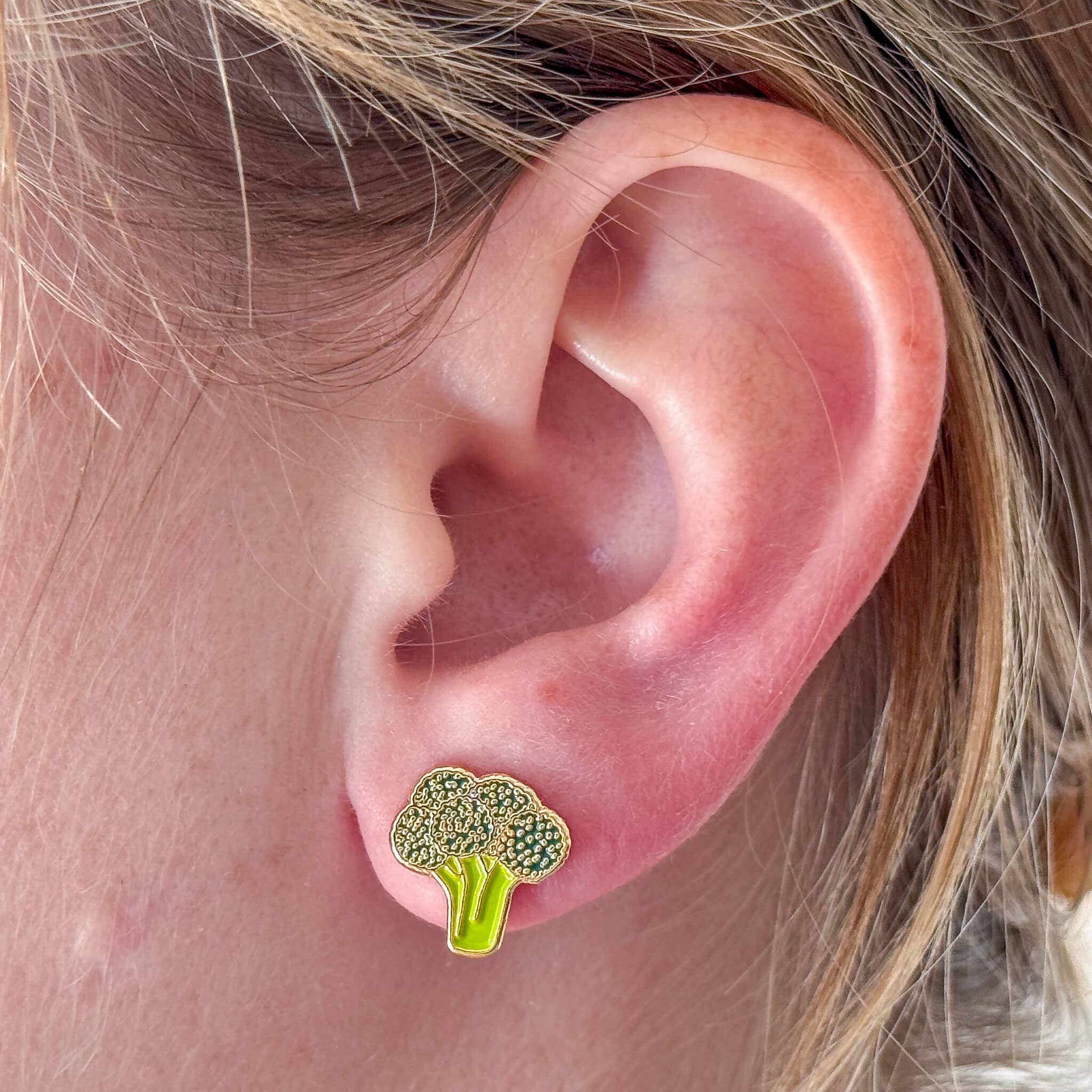 Broccoli Enamel Earrings — Jenny Lemons - Dear John