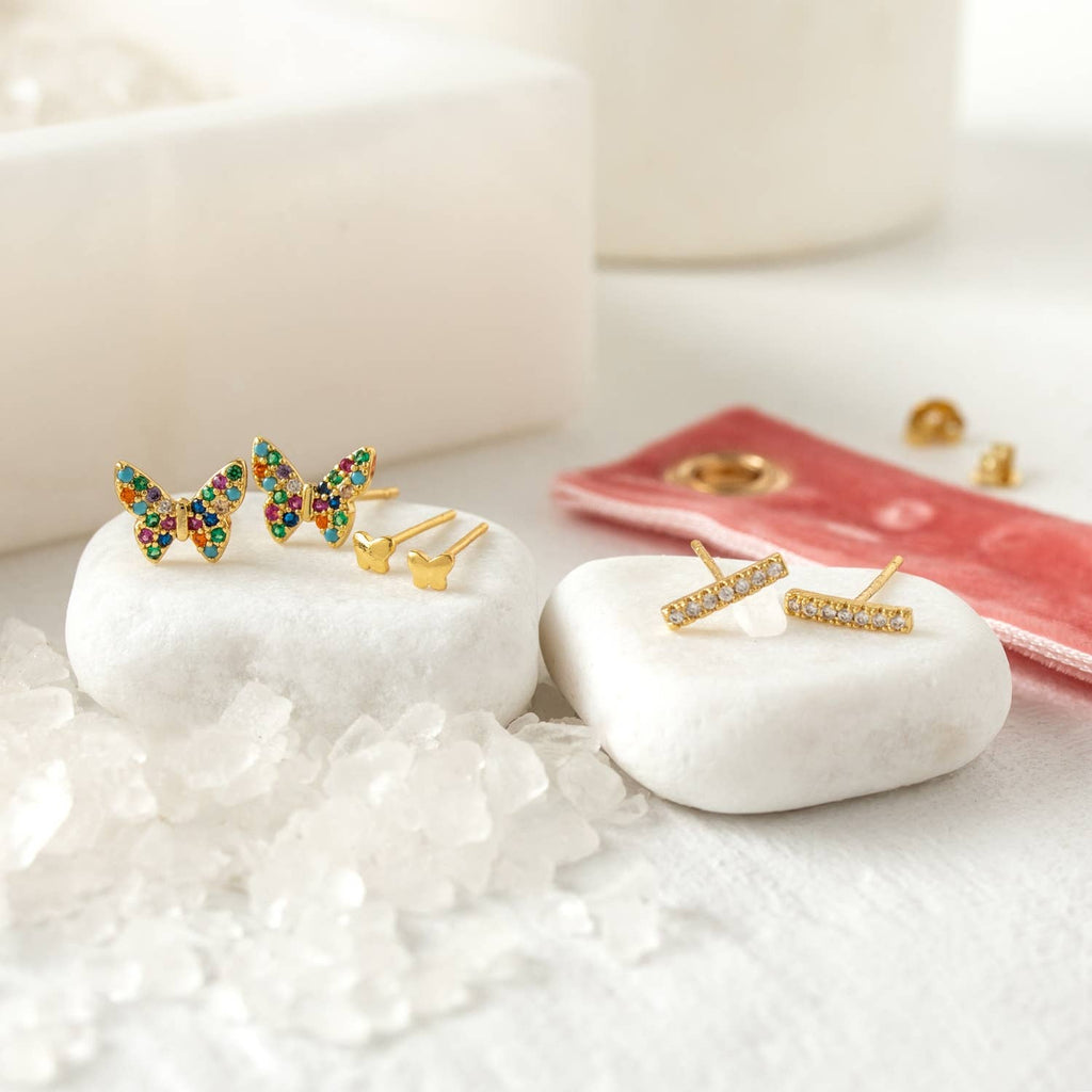 Butterfly Velvet Stud Gift Set - Dear John
