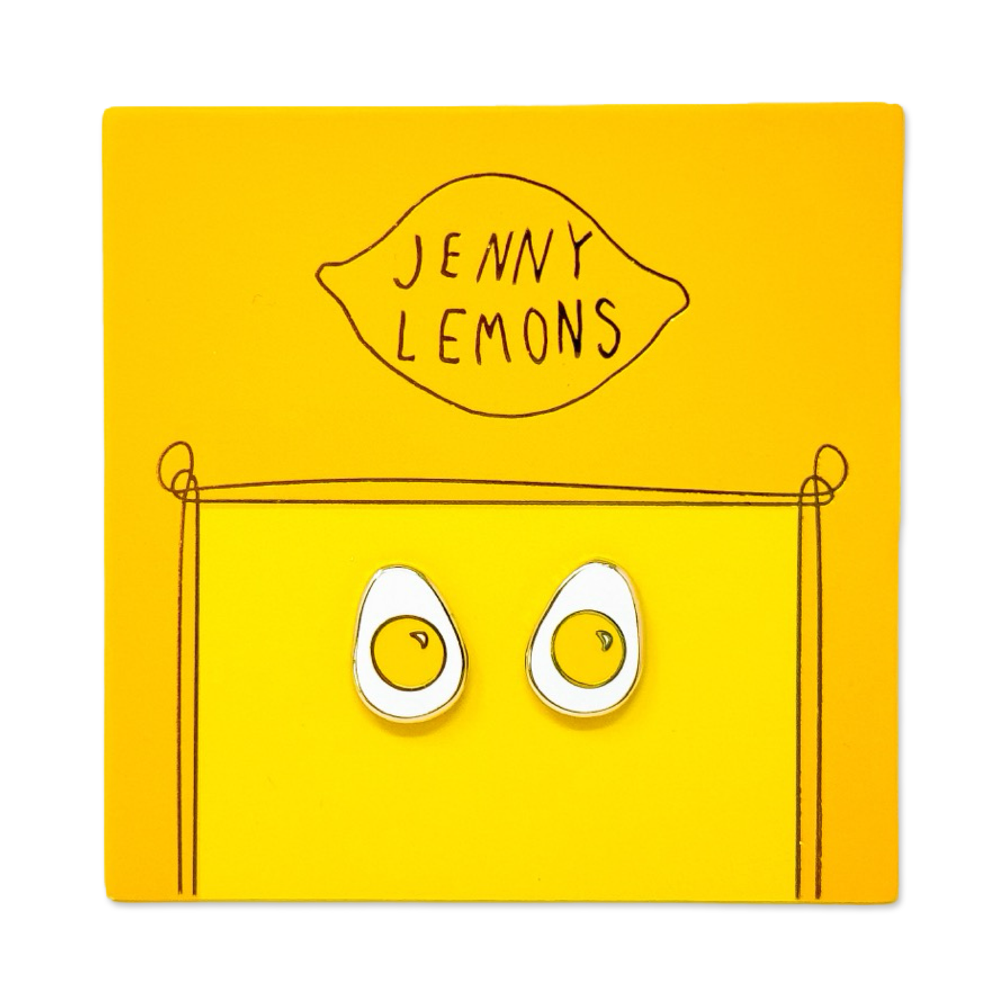 Egg Enamel Earrings — Jenny Lemons