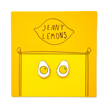 Egg Enamel Earrings — Jenny Lemons