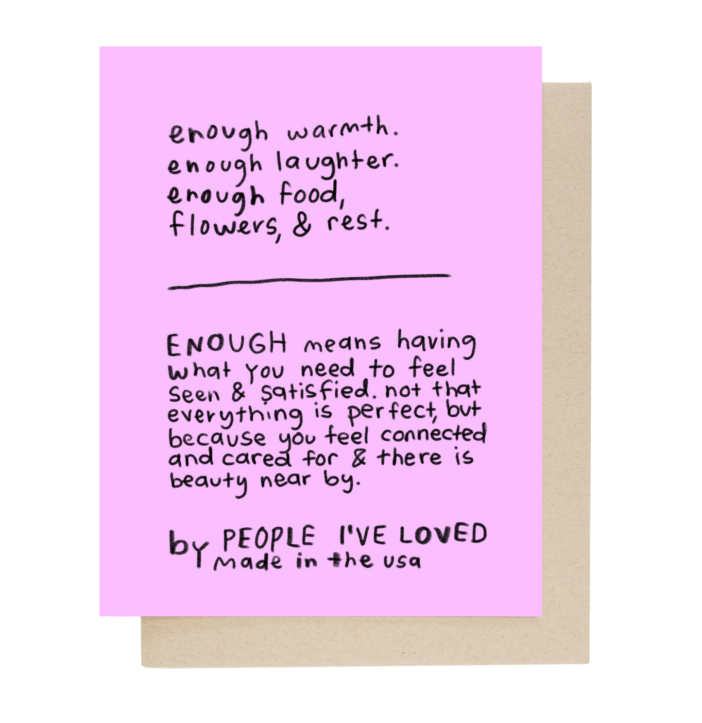 Season of Enough Card - Case Pack of 6 Cards