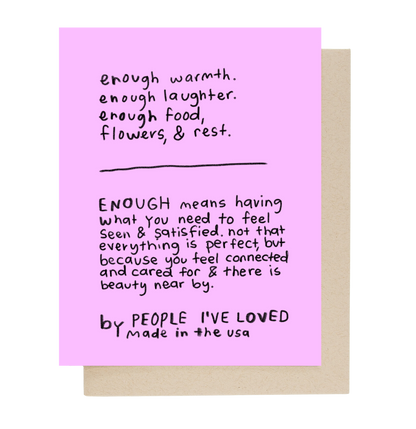 Season of Enough Card - Case Pack of 6 Cards