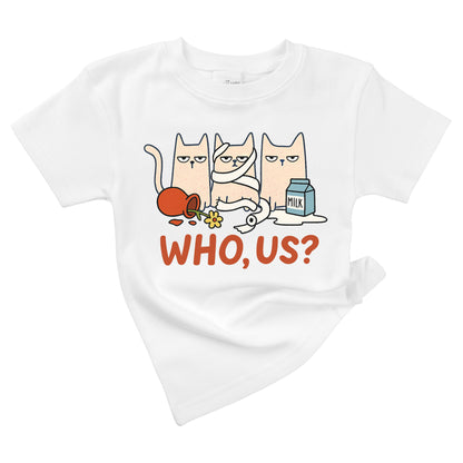 Funny Boys Trouble Cat T-Shirt — Organic Cotton Kids & Tween Tee