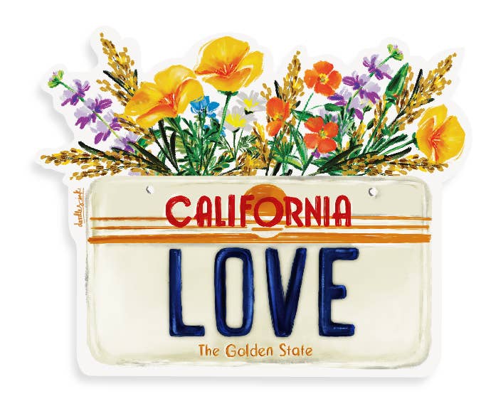 California Love License Plate Sticker - Dear John