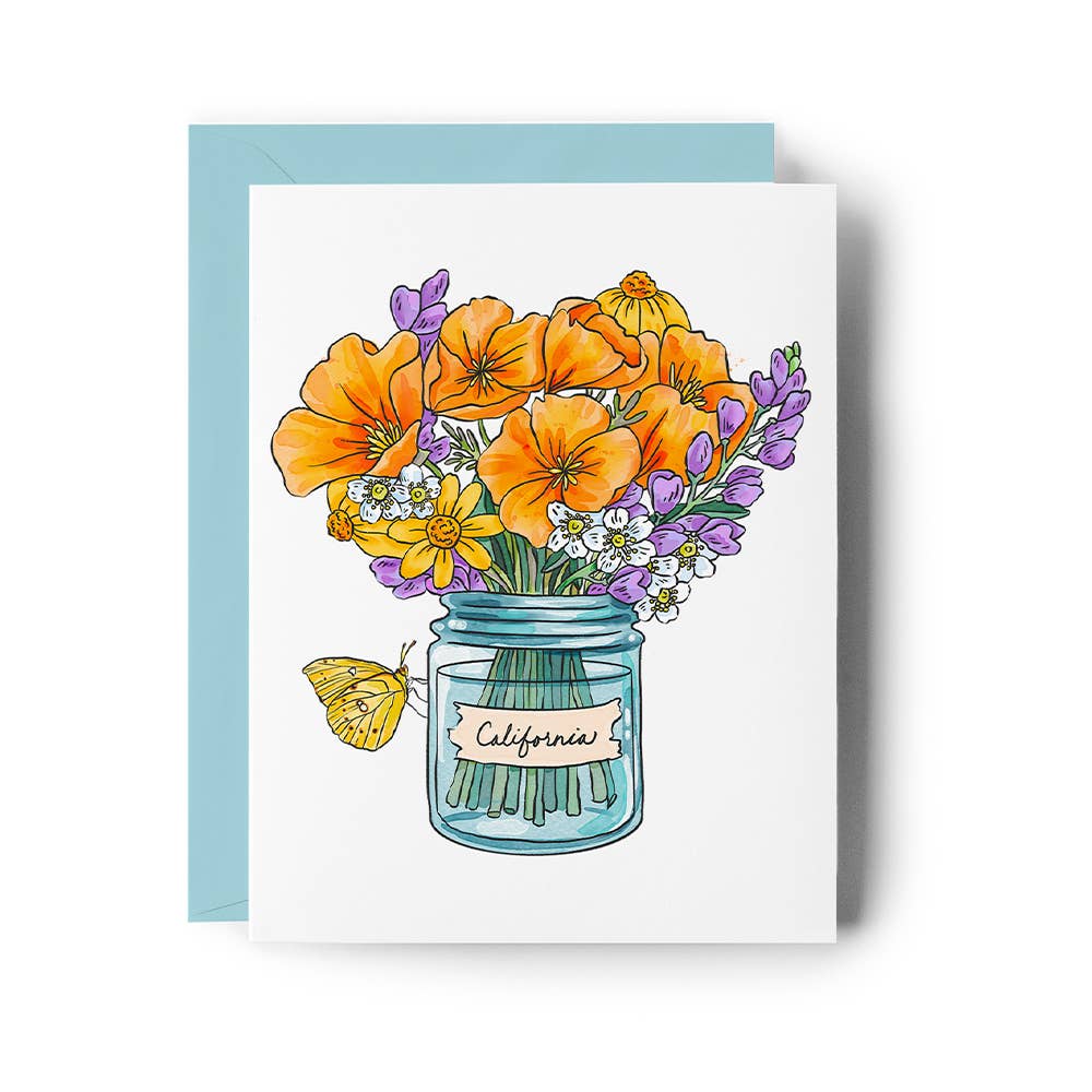 California Native Wildflowers Greeting Card - Dear John