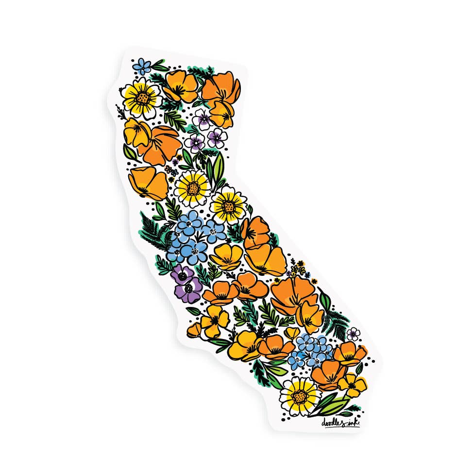 California Wildflower Sticker - Dear John