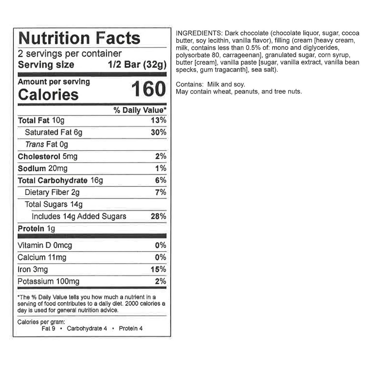 Candy Bar - Dark Chocolate - Natural Seaside Caramel - 2.25oz - Dear John
