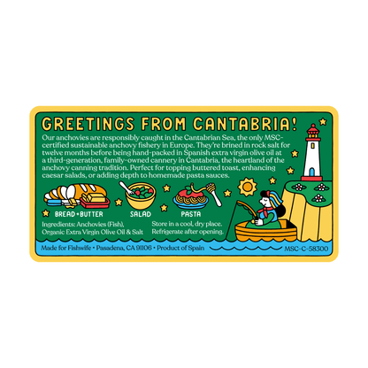 Cantabrian Anchovies in Extra Virgin Olive Oil - Dear John