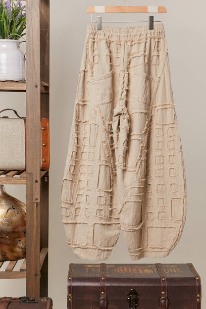 CASUAL BEIGE TEXTURED PANTS - Dear John
