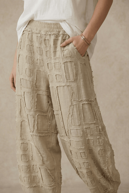 CASUAL BEIGE TEXTURED PANTS - Dear John