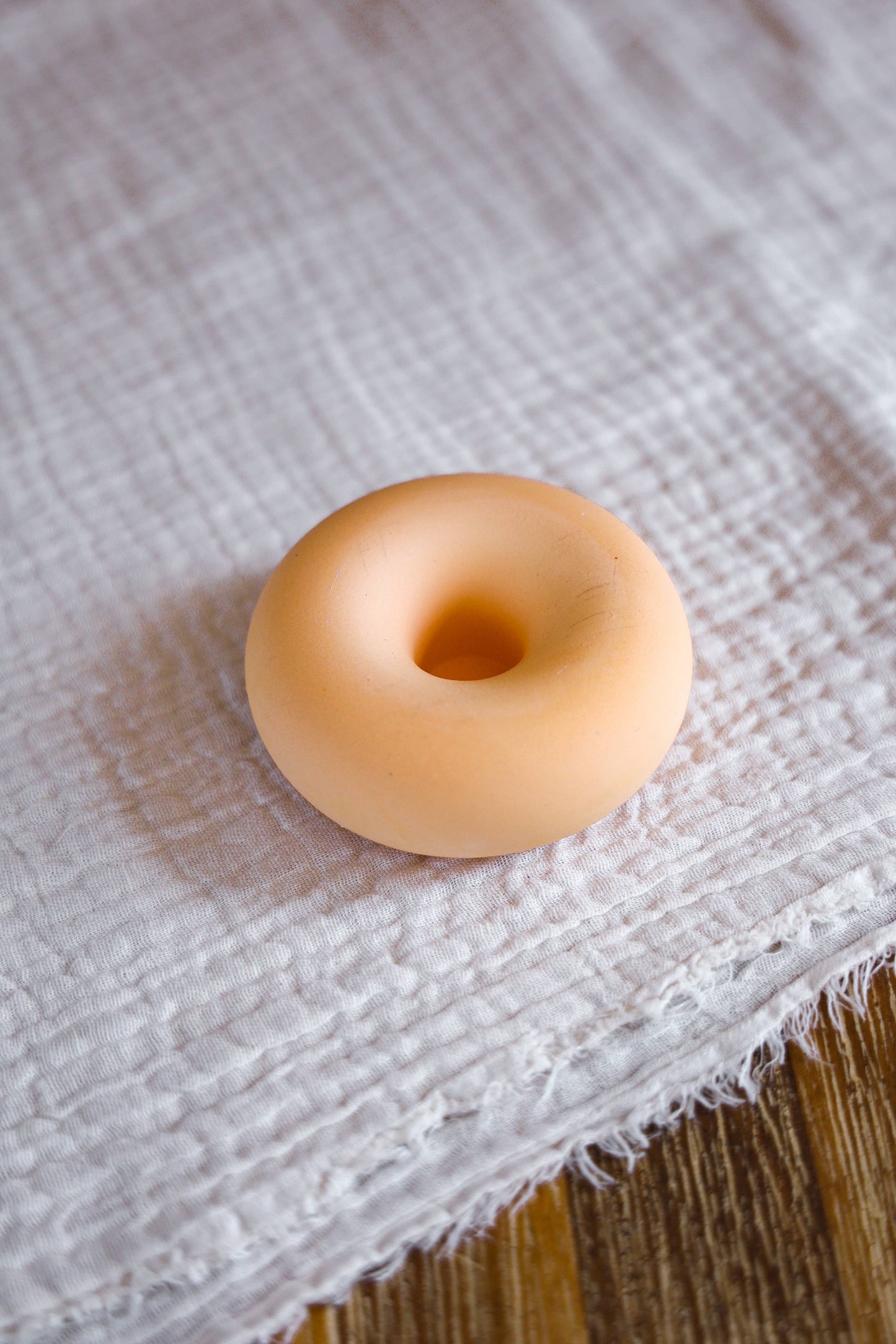 Donut candle holder - handmade