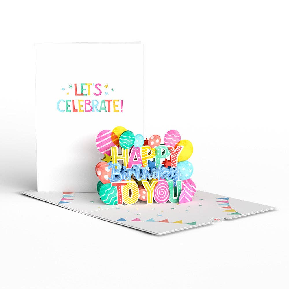 Lovepop Cards - Let's Celebrate Birthday Pop-up Card, 5x7" Birthday Cards