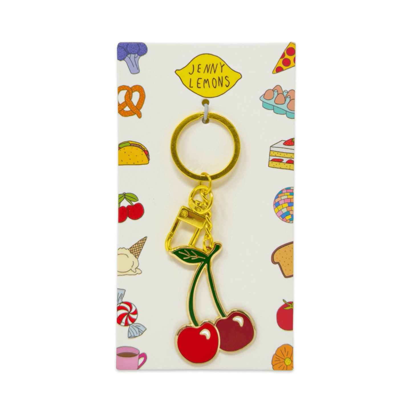 Cherries Enamel Bag Charm & Keychain - Dear John