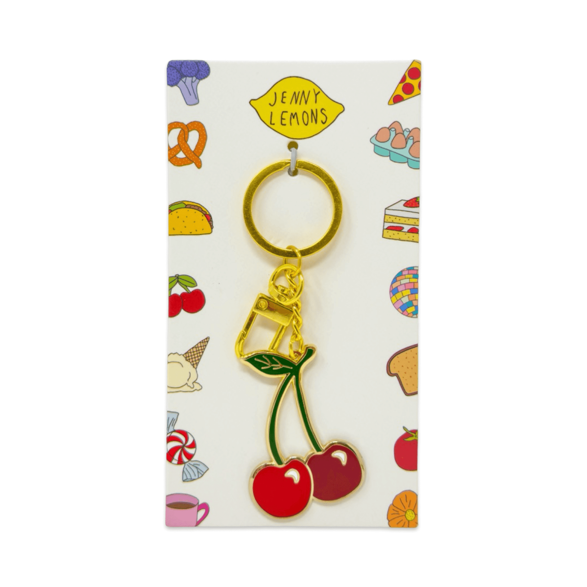 Cherries Enamel Bag Charm & Keychain - Dear John