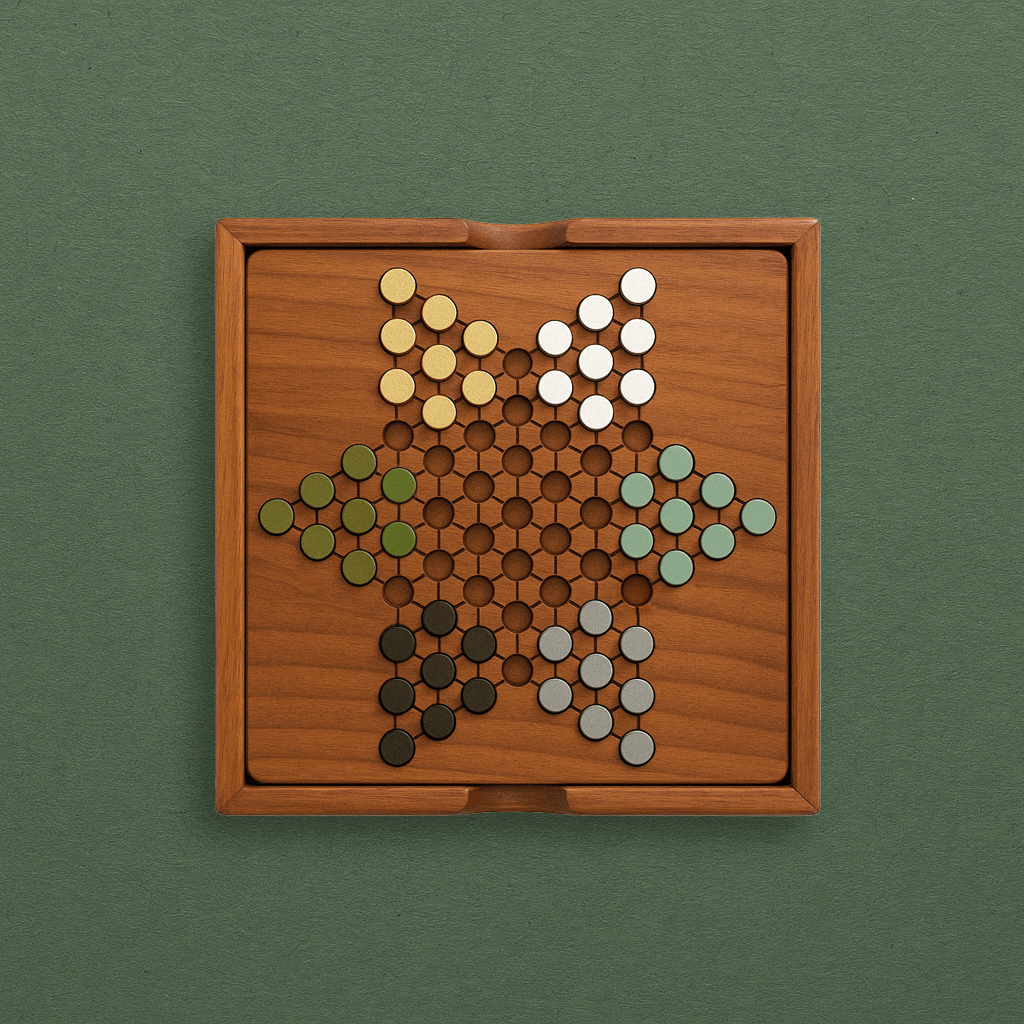 Chinese Checkers - Wooden Game - Dear John