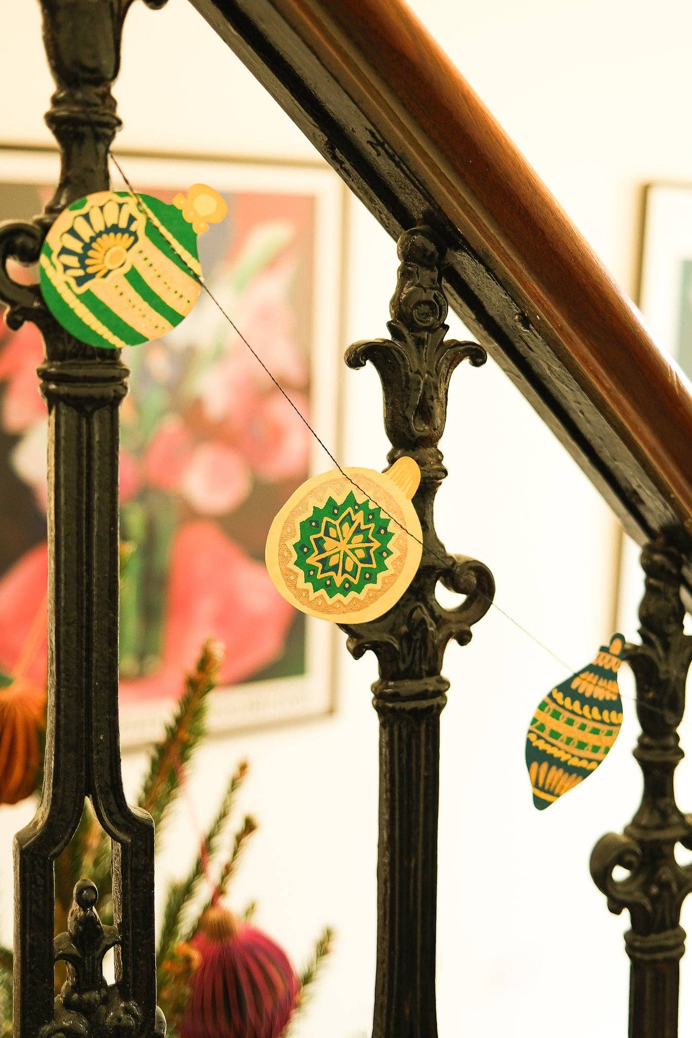 Christmas Ornaments Sewn Garland - Dear John