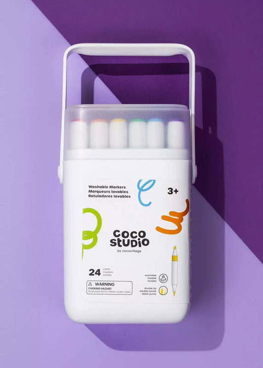 Coco Village - Washable Dual Tip Markers Set - 24 colors - Dear John