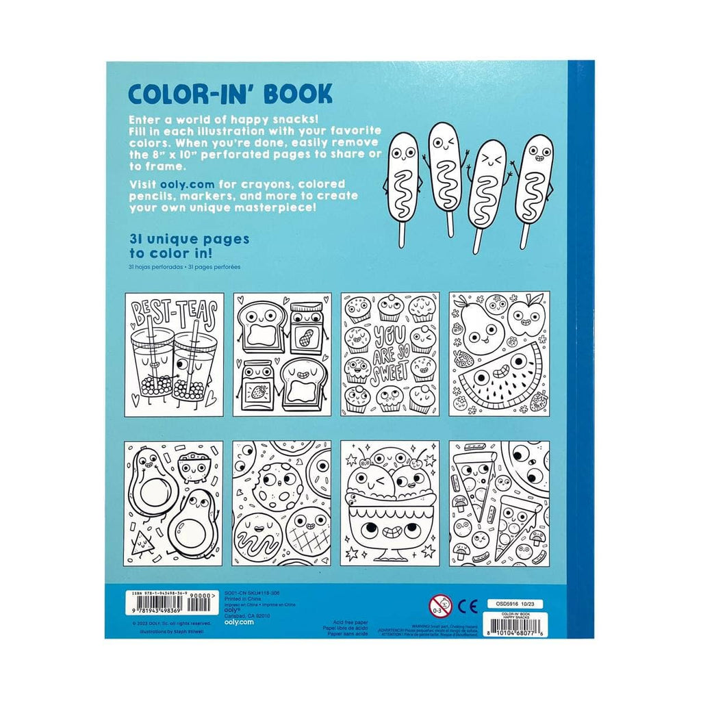Color - in' Book: Happy Snacks Coloring Book - Dear John