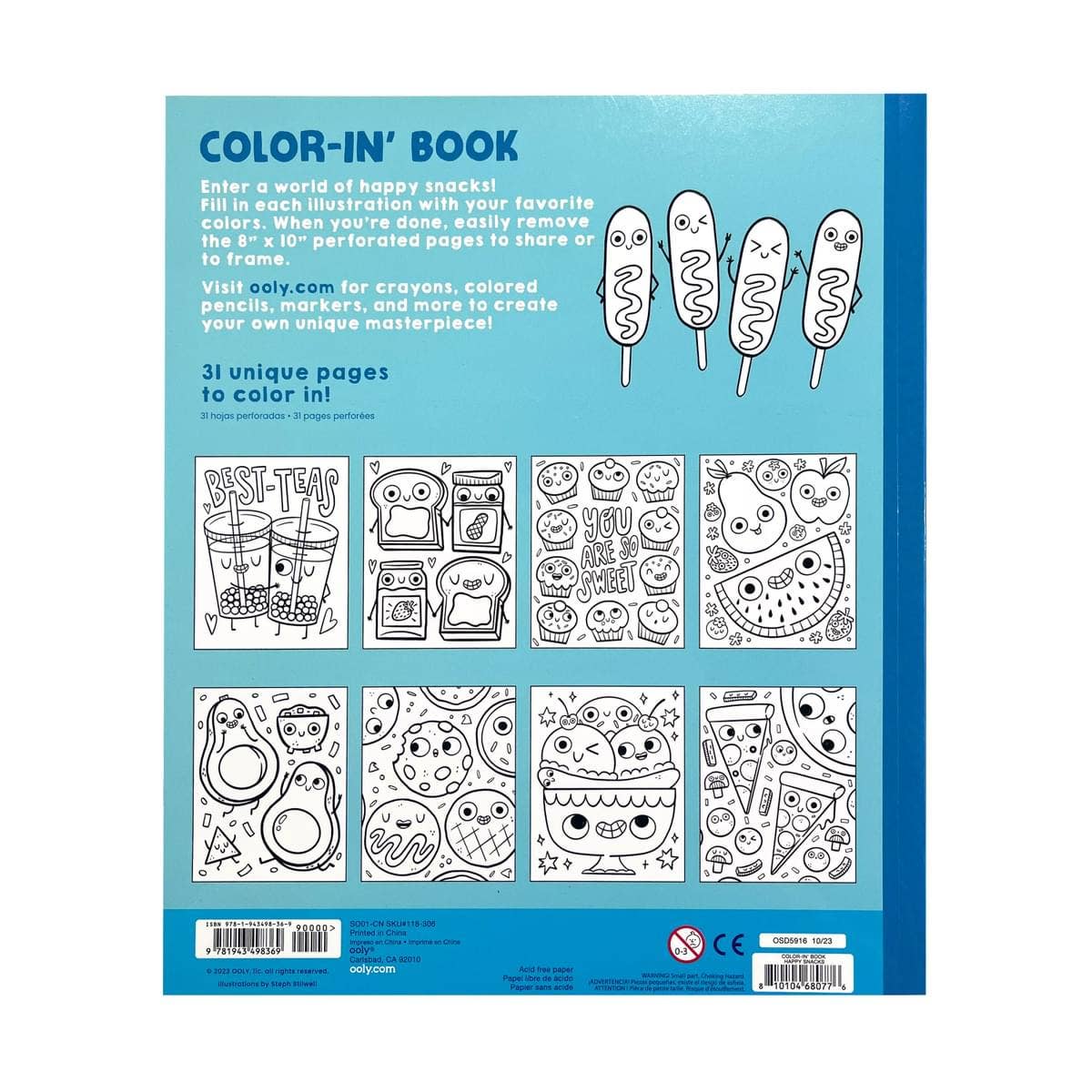 Color - in' Book: Happy Snacks Coloring Book - Dear John