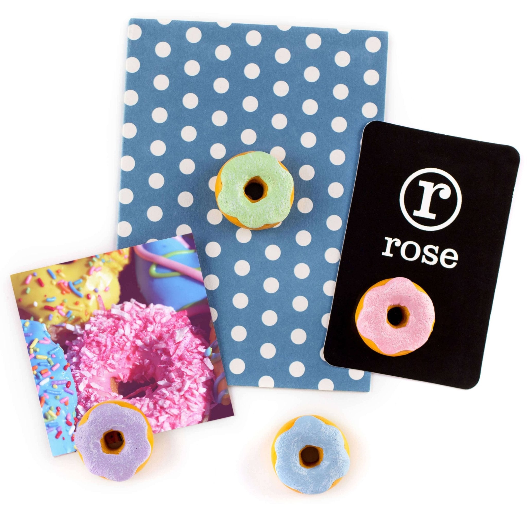 Colorful DONUT magnets ICONIC packaging s/4 - Dear John
