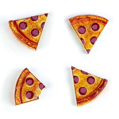 Colorful PIZZA magnets ICONIC packaging s/4 - Dear John
