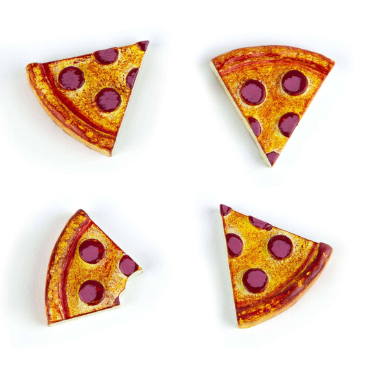 Colorful PIZZA magnets ICONIC packaging s/4 - Dear John