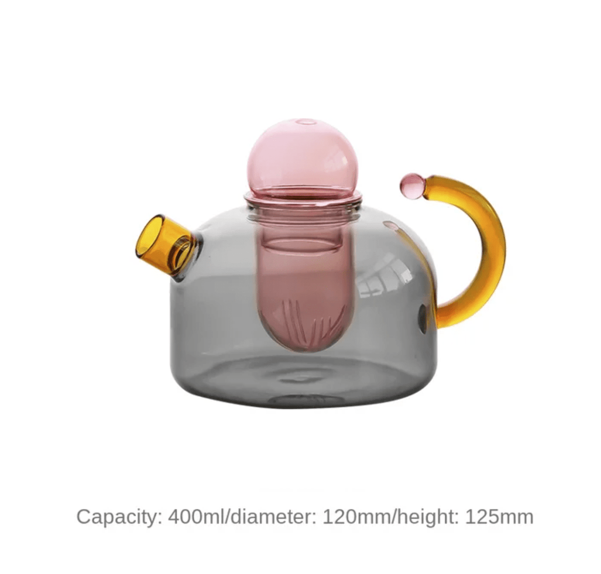 Contrasting Color Heat Resistant Glass Teapot and Cups - Dear John