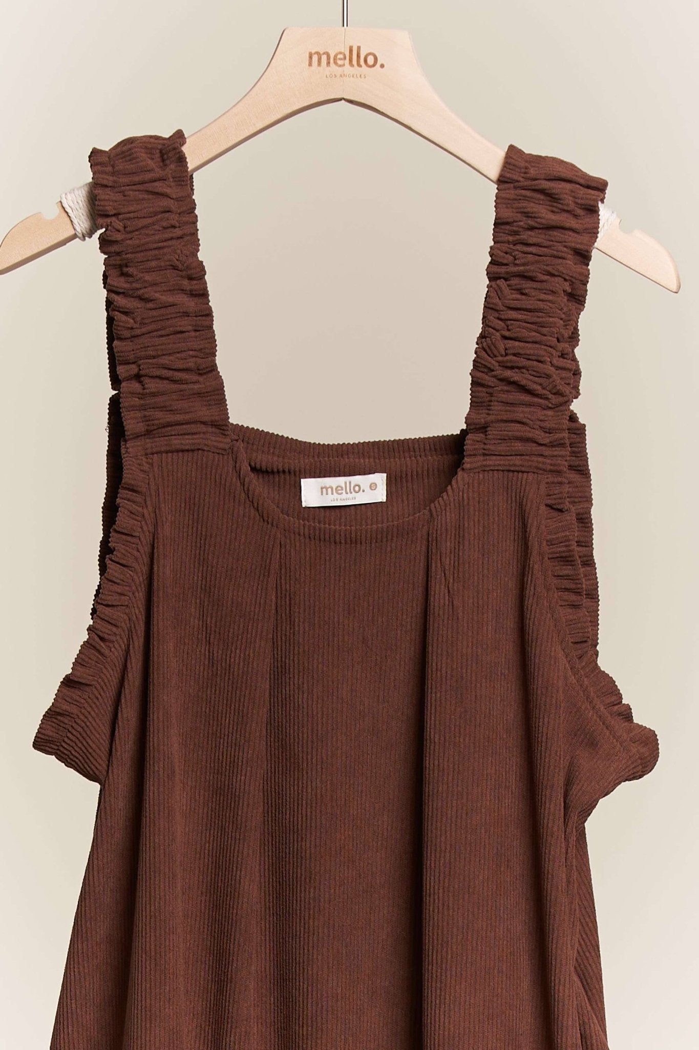 Corduroy Elasti Sleeve Loose Fit A Line Dress - Dear John