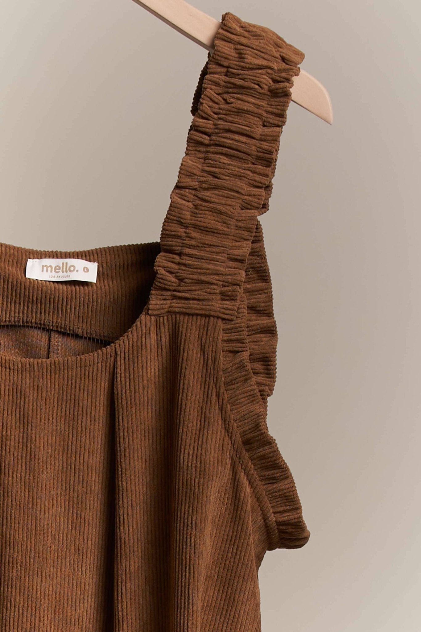 Corduroy Elasti Sleeve Loose Fit A Line Dress - Dear John