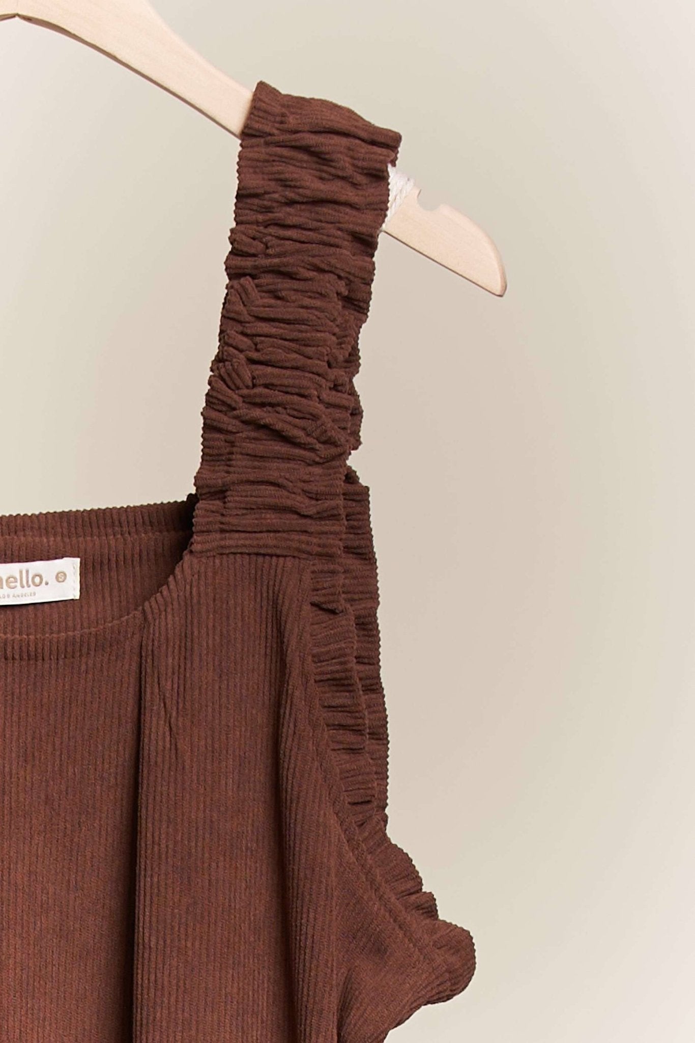 Corduroy Elasti Sleeve Loose Fit A Line Dress - Dear John